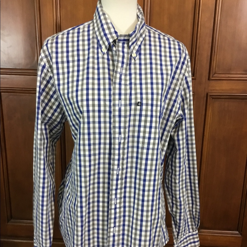 Brooks Brothers Mens Sz Large Plaid Button Down Sl